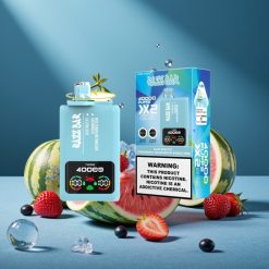 Razz Bar 40000 Puffs Disposable Vape BLAUE HIMBEERE EIS-ERDBEERE WASSERMELONE BUBBLEGUM Power Screen Display 1.0Ω×2 Mesh Coil 650mAh Type-C