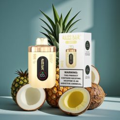 Razz Bar 50K Puffs Wegwerf-Vape Ananas Kokos 1.0 Ohm Mesh Coil 650mAh Type-C 2% Nikotin