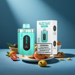Razz Bar 50K Puffs Wegwerf-Vape Herr Blau mit 50000 Zügen, 1,0 Ohm Mesh Coil, 650 mAh Akku, Typ-C Ladung, 2% Nikotin