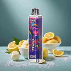 UWIN Crystal 10000 Puffs Einweg-Vape Vanille-Eis Nikotingehalt: 0%/2%/3%/5% 18ml 650mAh Typ-C RGB