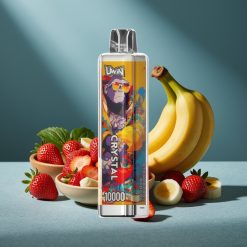 UWIN Crystal 10000 Puffs Erdbeer Banane 18ml 650mAh Typ-C RGB 0,8 Ohm Mesh