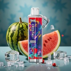 UWIN Crystal 10000 Puffs Wassermelone-Eis 18ml 650mAh Typ-C RGB Mesh 0,8 Ohm