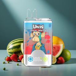 UWIN Crystal Twins 40000 Puffs Erdbeer-Wassermelone-Zitrone-Limette Doppelflavor 32ml Typ-C 850mAh