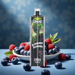 Uwin Shisha Hookah Crystal 20000 Puffs Blaubeere Himbeere Nicotine 0%-5% 22ml Mesh Coil Typ-C 650mAh