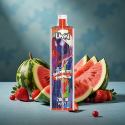 Uwin Shisha Hookah Crystal 20000 Puffs Erdbeer-Wassermelone 22ml Mesh Coil Typ-C 650mAh