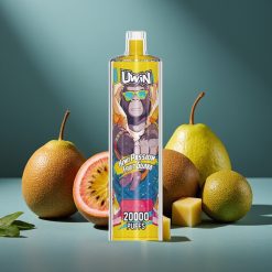 Uwin Shisha Hookah Crystal 20000 Puffs Kiwi Passionsfrucht Guave mit 650 mAh Akku, Typ-C, Mesh Coil, 22ml