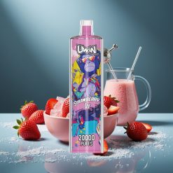 Uwin Shisha Hookah Crystal 20000 Züge Erdbeer-Eis 0%/2%/3%/5% Nikotin 22ml Mesh Coil Typ-C 650mAh