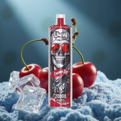 Uwin Shisha Hookah Crystal 20000 Züge Kirsch-Eis 0%/2%/3%/5% Nikotin 22ml Mesh Coil Typ-C 650mAh