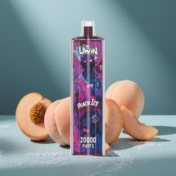 Uwin Shisha Hookah Crystal 20000 Züge Pfirsich Eis mit Mesh Coil und Typ-C Ladeanschluss