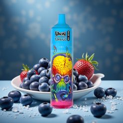 Uwin Tornado 35K Musik Wegwerf-Vape Blaubeer-Eis mit 600mAh Akku & Typ-C-Ladung