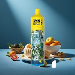 Uwin Tornado 35K Musik Wegwerf-Vape Herr Blau mit 600mAh Akku und Mesh Coil 1.0 Ohm